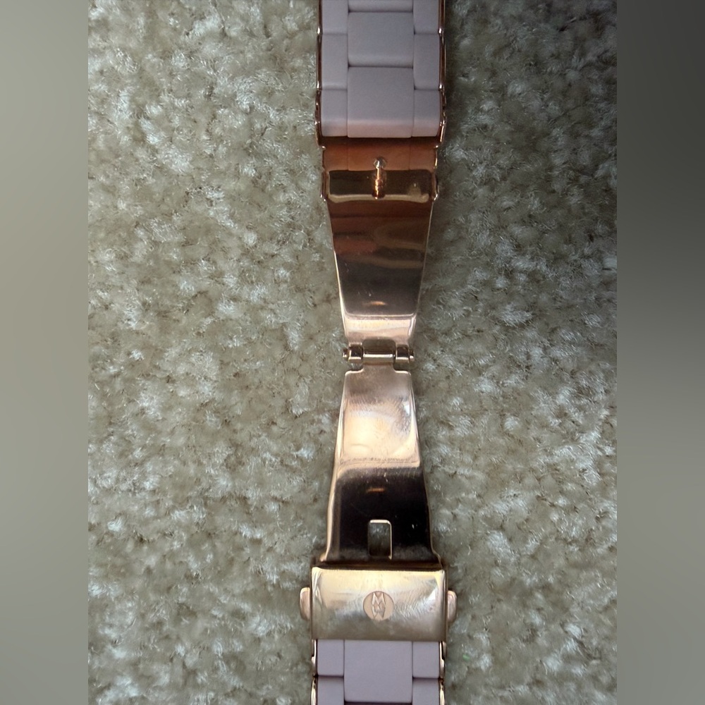 Michele Apple Watch Rose-goldtone Stainless Steel and Silicone Bracelet Strap - Picture 5 of 6